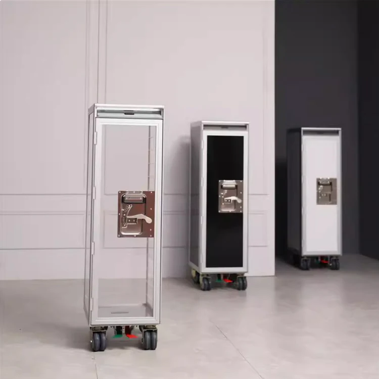 Customized wholesale high quality airplane aluminum half full size food water cart plane airline catering trolley
