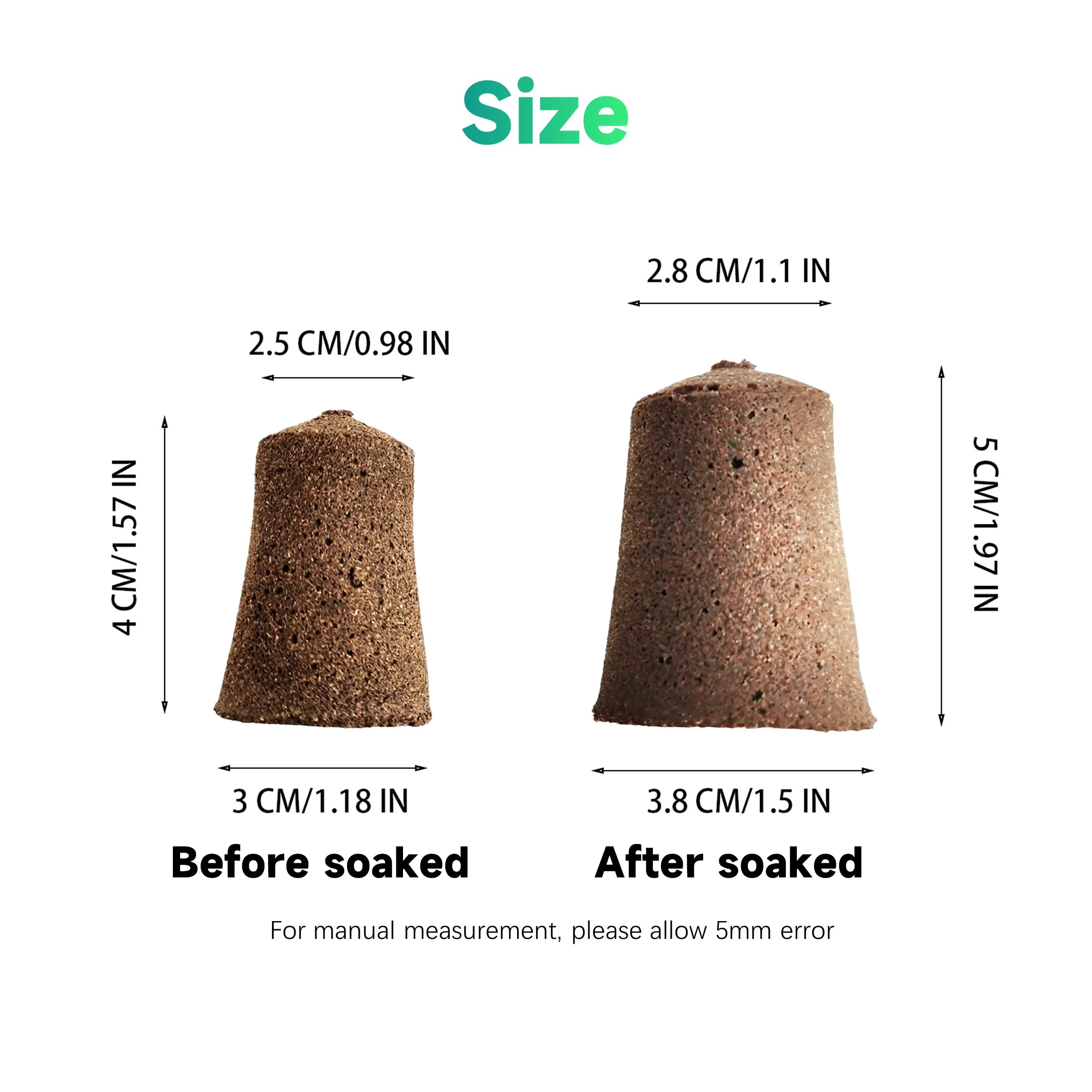 2 Inch Grow Sponge Seed Starter Plug For Hydroponic Home Garden Indoor Smart Grow System Seedling Tray Potting Soil