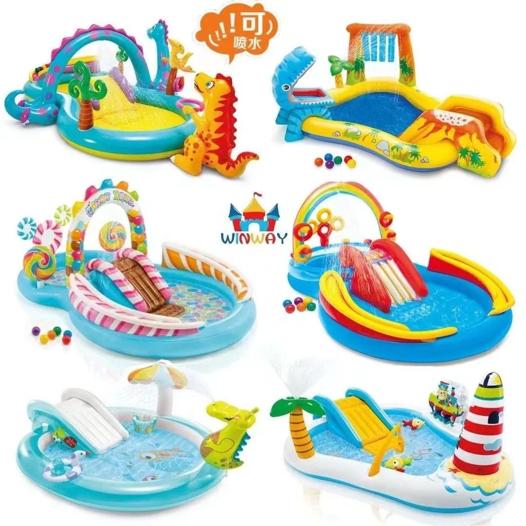 Safety PVC Inflatable Jungle Adventure Play Center Spray Kiddie Pool inflatable swimming pool water pool for kids