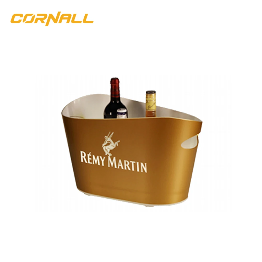 Large LED Plastic Luminous Ice Bucket grey goose vodka ice bucket