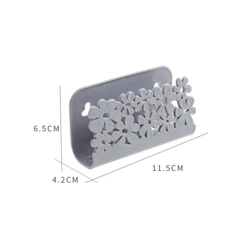 
Custom Design Daily Necessities Shelf Suction Wall Storage Drain Rack Suction Cup Kitchen Sponge Rack Shelf 