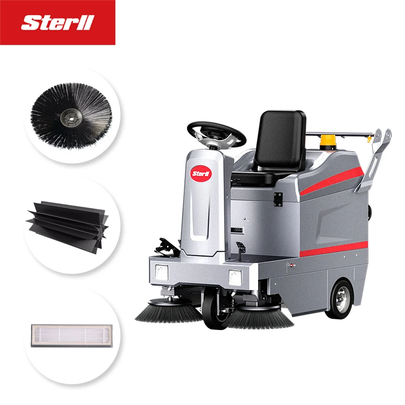 Sterll ST1 Strong Vacuum Road Cleaning Machine Sweeper Flexible Street Sweeper Truck Ride On Floor Sweeper