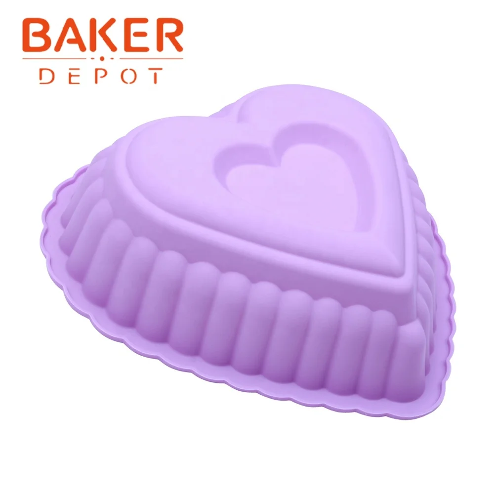 Heart Shape  Big Cake Mold Silicone Molds for Chocolate Heart Non-Stick Cake Pan