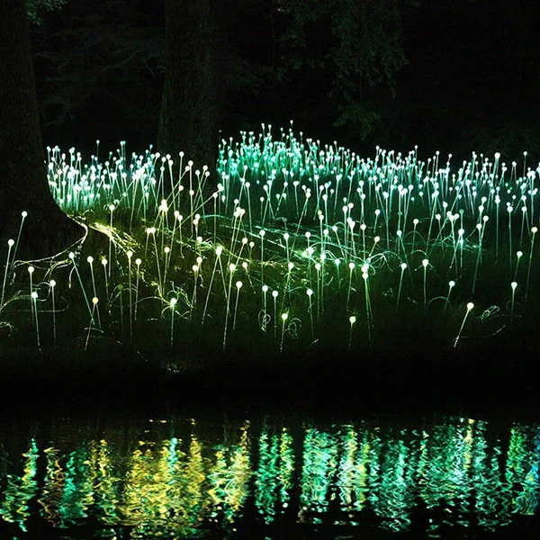 MZG Landscape Bulbs Ball Fiber Optic Light For Holiday Outdoor Garden Patio LED Fiber Optic Ball Lighting
