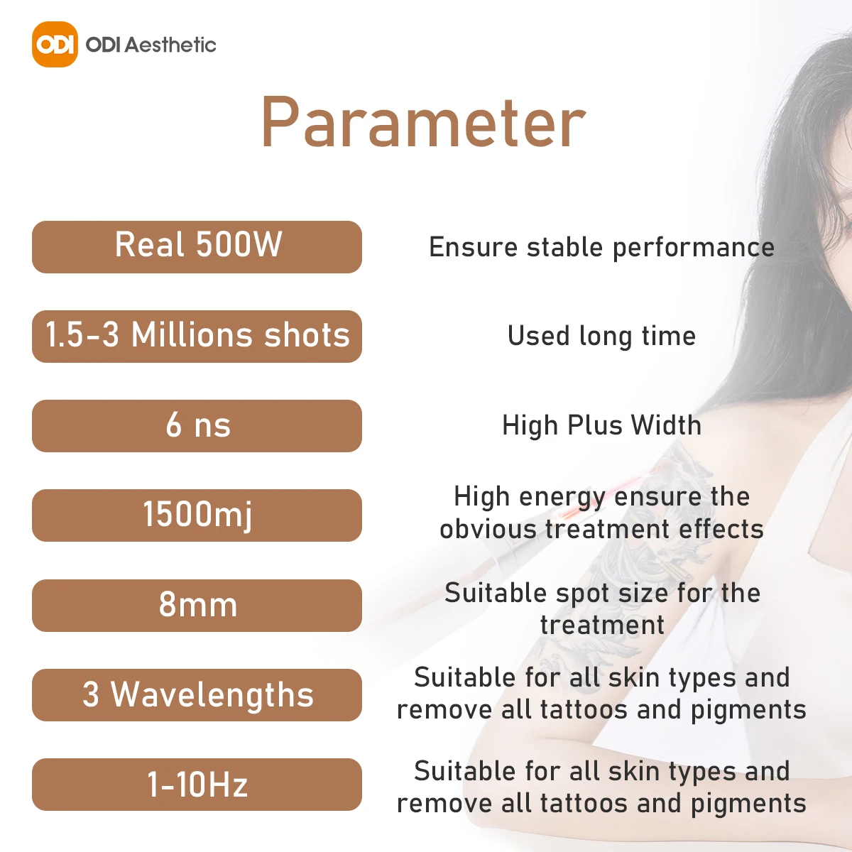 Q-Switched Nd Yag Laser Nd Yag Laser Lens 532/1064/1320 Qswitch Nd Yag Laser Machine