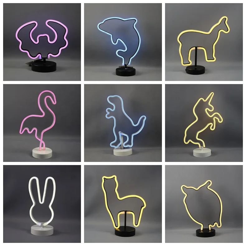 
Bird Shaped Neon Light Cute Neon Lights USB Battery Operated Wall Decor with Holder Table Lamps for Baby Girl Bedroom Decoration 