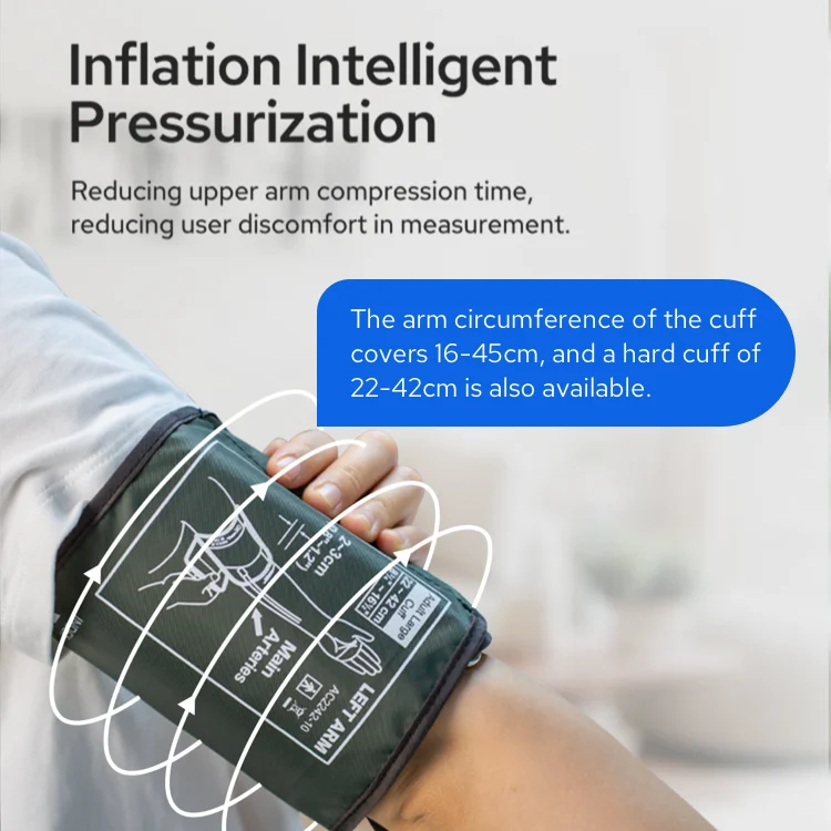 TRANSTEK Bluetooth Large LCD Screen 2*199 Readings Tensiometro Digital Automatic Blood Pressure Machine Bluetooth BP Machine