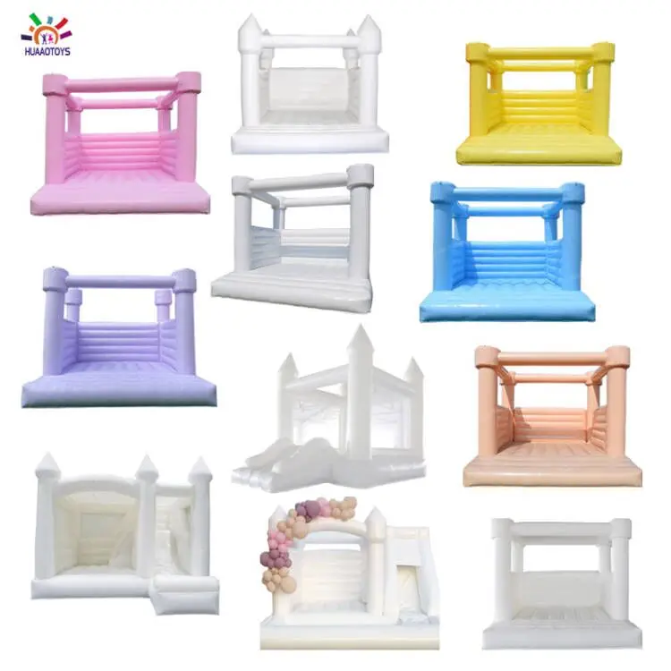 10x10ft 2024 New Popular Purple Bounce Castle Kids Inflatable White Bounce House Adult Wedding Jump