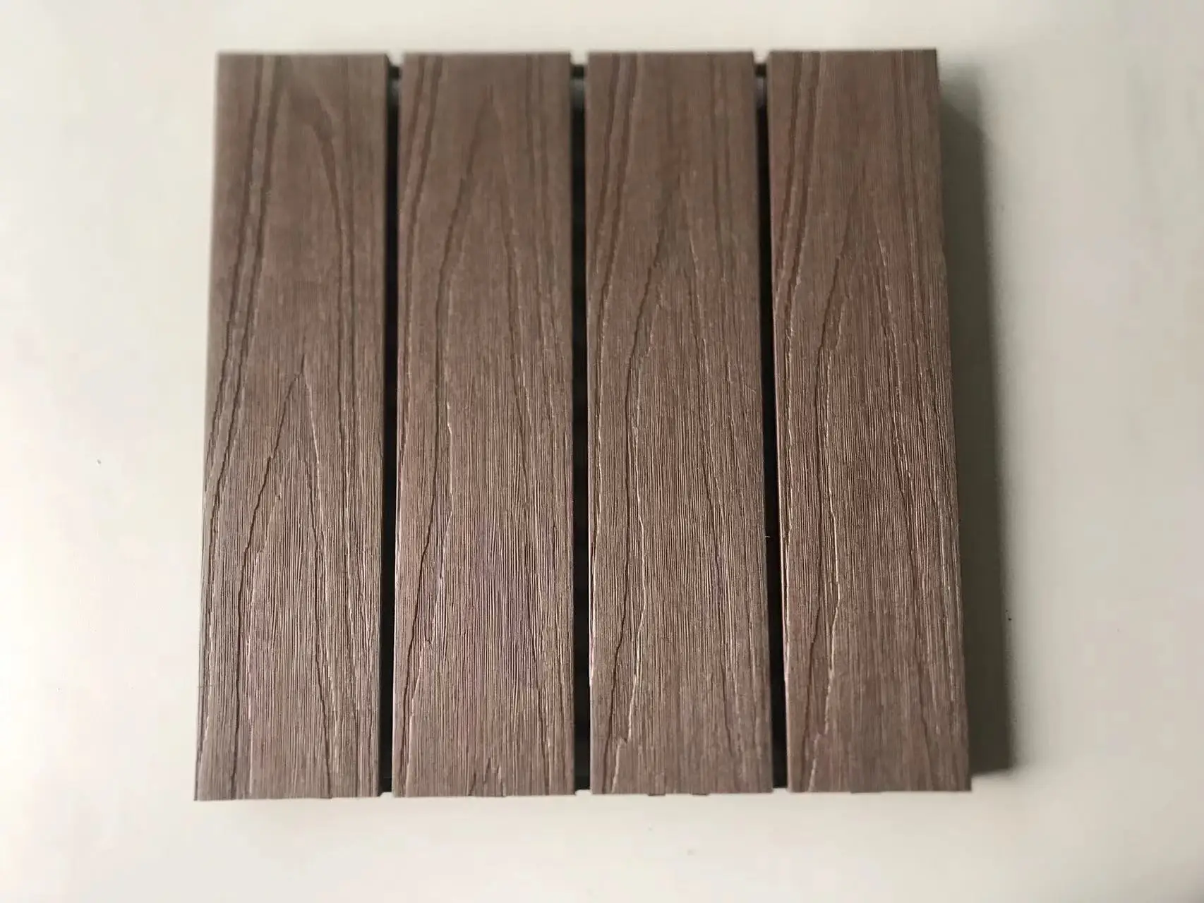 DIY wpc composite floor tiles co-extrusion interlocking deck tiles