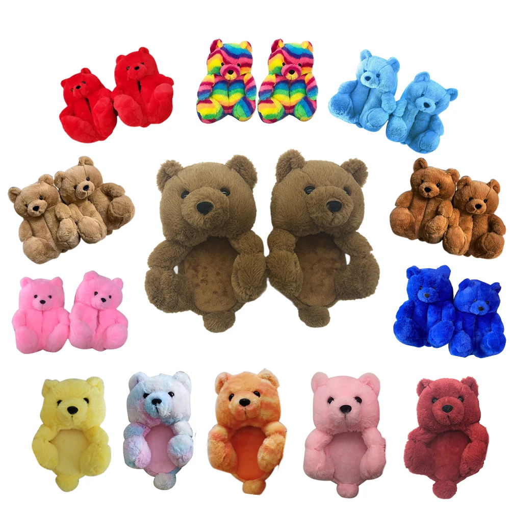  Тапочки teddy bear 2021 Новые поступления женские пушистые