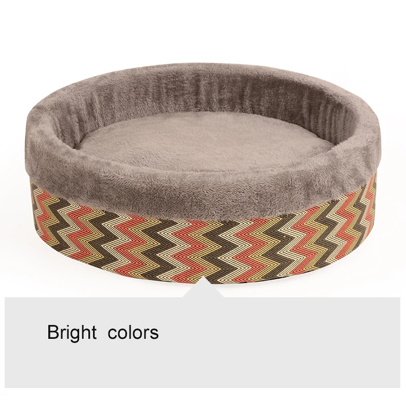 Three-color Vintage Basic model Round pet Bed Memory Foam dog bed Cat bed