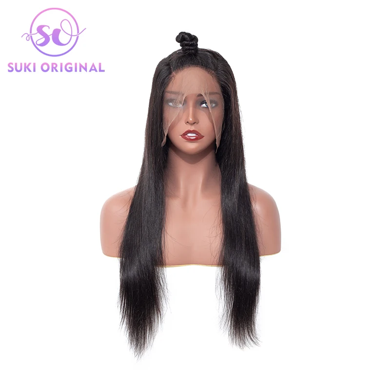 
Factory Direct Sale Top Grade 12a 1b Straight Brazilian Human Soft Hair Frontal 13*4 Lace Front Wigs 