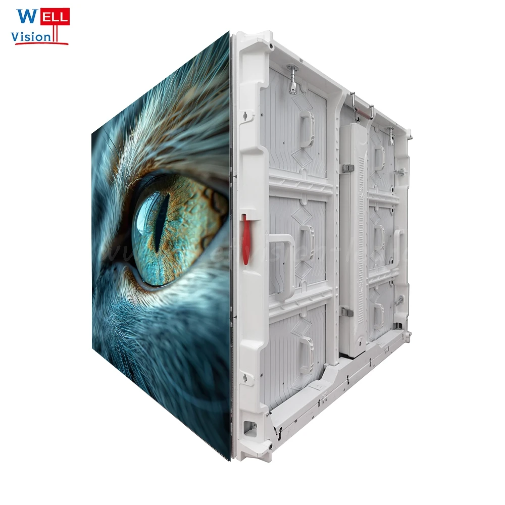 Wellvision 10000nits уличный энергосберегающий P5 p6 P8 P10 светодиодный экран без переменного тока рекламный светодиодный дисплей