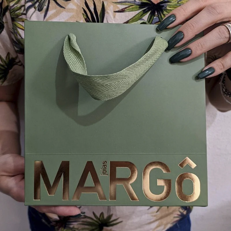 Custom Printed Logo Luxury Gold Foil Printing Retail Boutique Shopping Tote Art Gift Paper Bags For Shoes Clothes Packaging