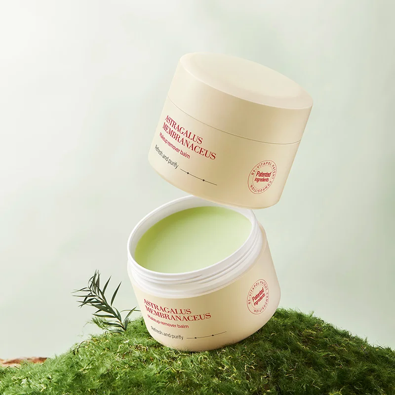 Wholesale Deep Cleansing Cream Melting Ast Emulsifying Full Face Eye Lip Facial Natural Vegan Astragalus Makeup Remover Balm
