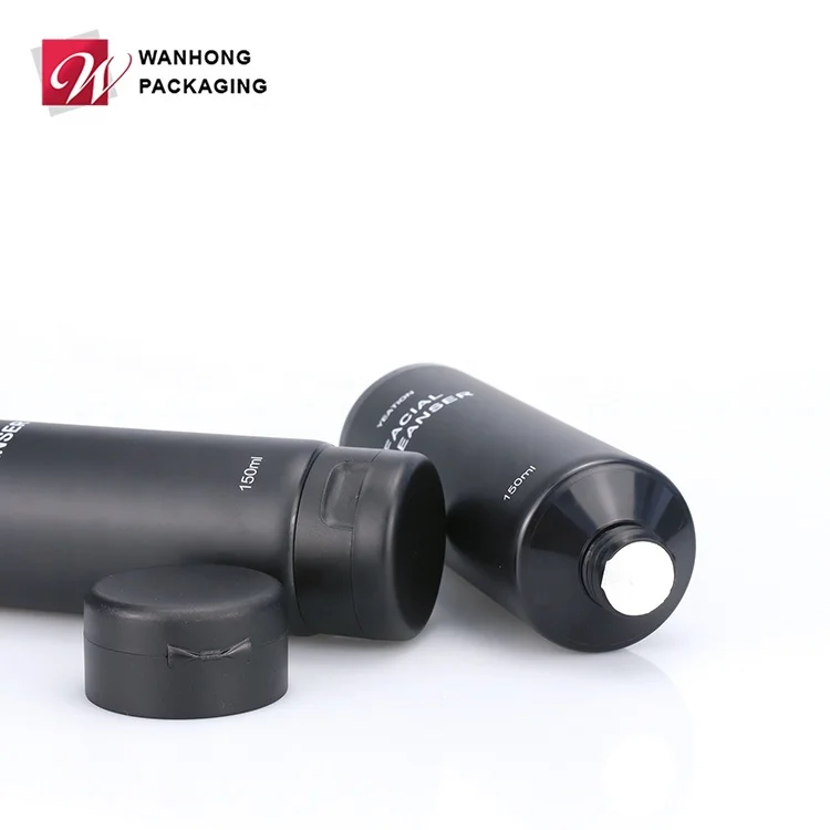 
Factory Price 150ML Customized Plastic Packaging Matte Black Cosmetic Tube 