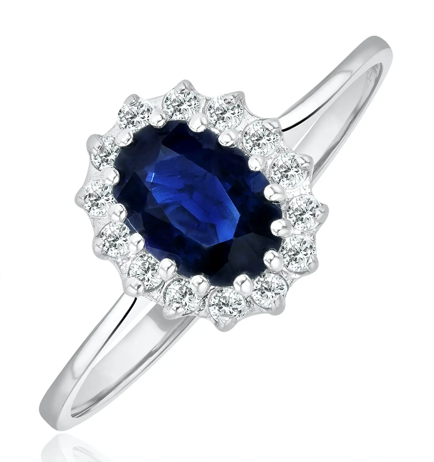 Sapphire Wedding Ring Latest Italy Jewelry Clear and Blue Sapphire Big Stone Ring