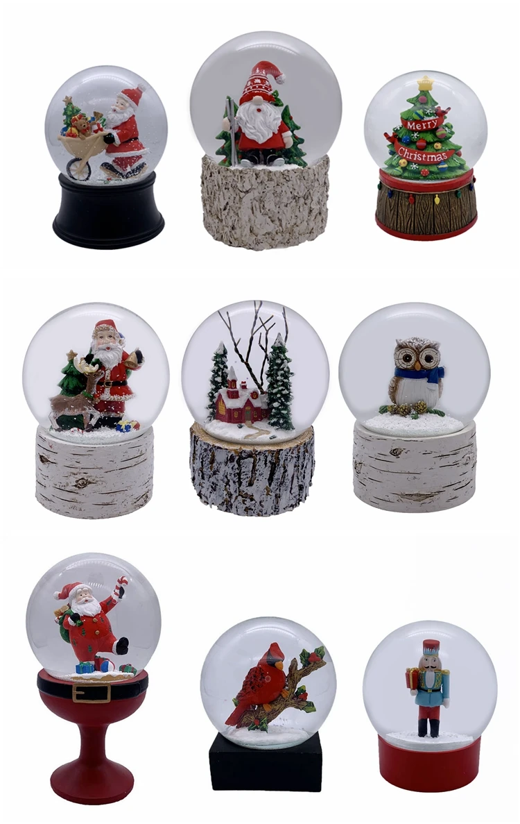  Winter Country Scene 100MM Resin Hand Painted Snow