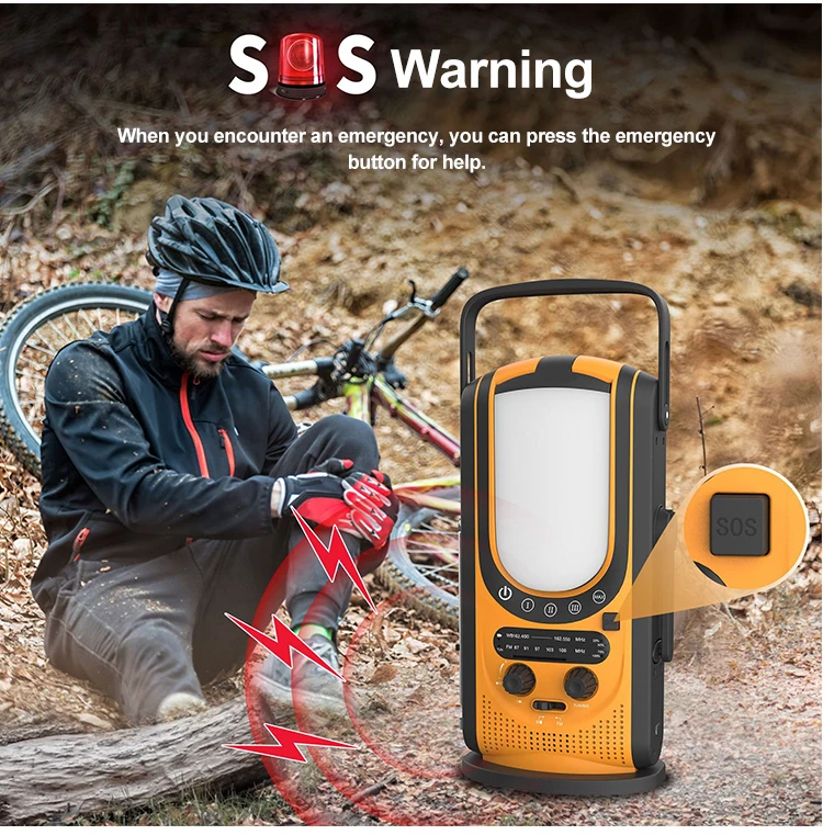 Qibu Multi-function FM Radio Camping Tent Lantern Portable Outdoor Emergency Lamp Led Lights Solar Rechargeable Power Bank