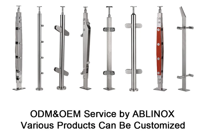 Glass Balustrade Led Light Balustrade Group Fight Aluminum Alloy Guardrail Villa Guardrail Fence