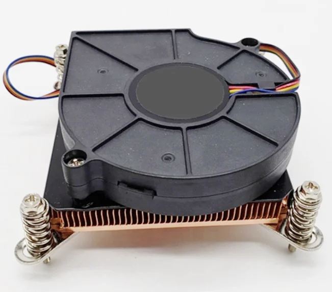 4-pin PWM fan copper CPU cooler for 1U server