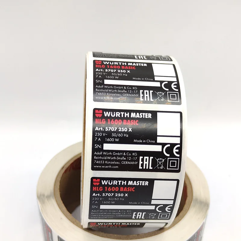 Premium quality OEM full color print industrial adhesive label stickers with competitive price