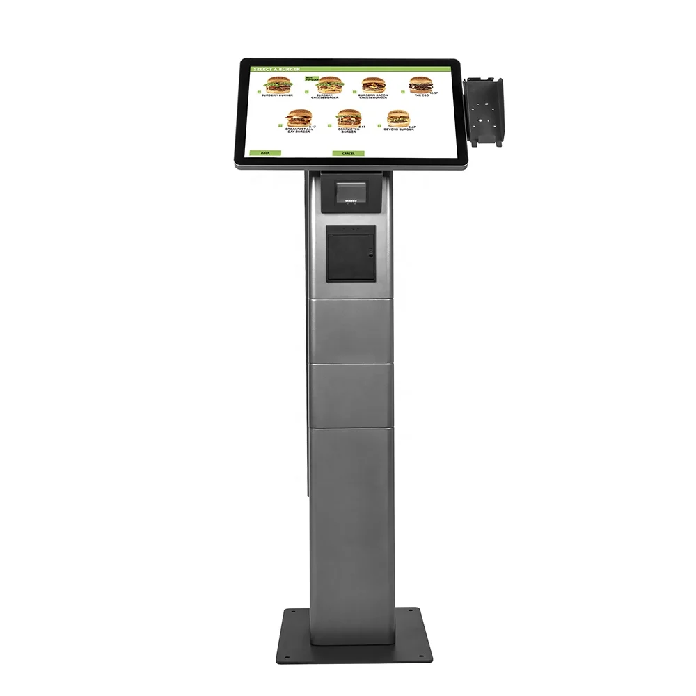 Hot selling Adjustable Screen angle All in one PC WIFI windows Self Payment Kiosks for restaurant order