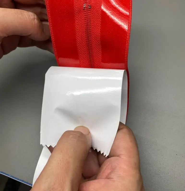 Adhesive Zipper for Garments Dresses Bags Convenient Sewing-Free Decoration with Lace Resin Dust Door Zipper Made of Plastic