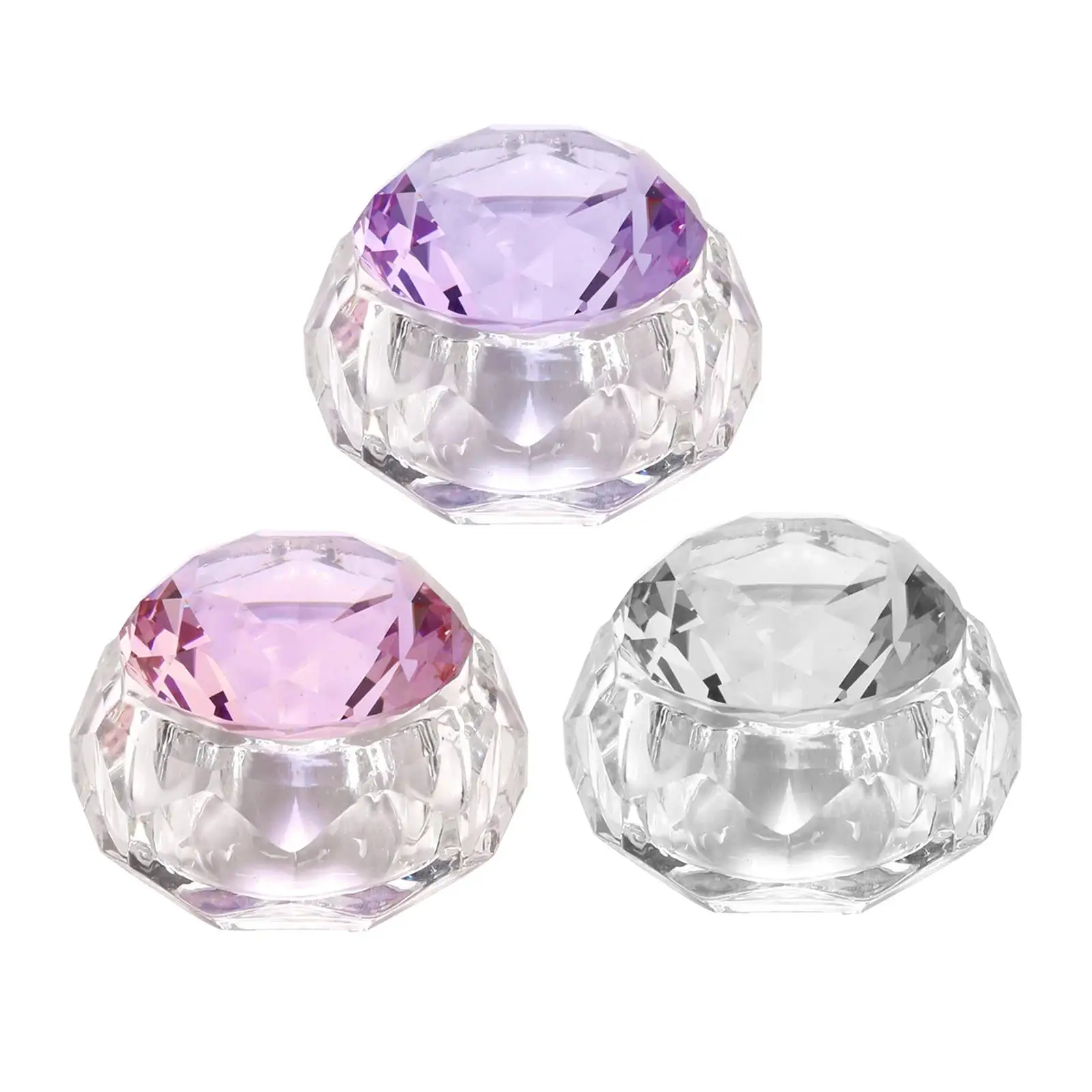 Crystal Acrylic Liquid Dish Dappen Dish Glass Cup with Lid Bowl for Powder Monomer Nail Art Tool Kit Manicure Styling Tools