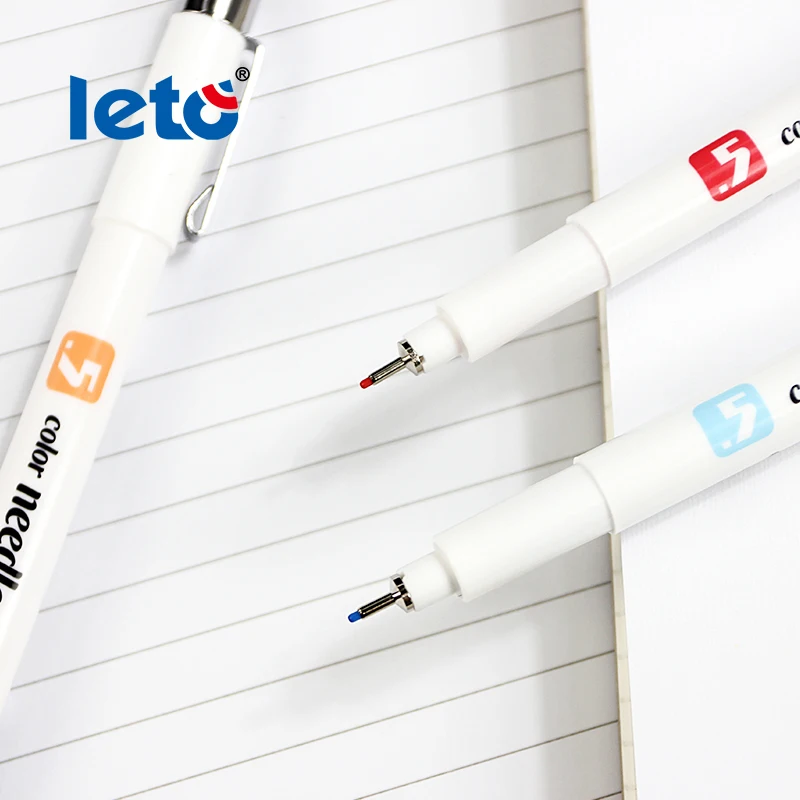 Color Needle Nib Drawing Pen LT-307-12 multi color line marking pen