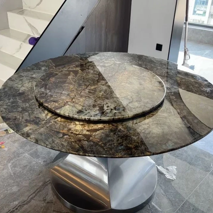 Yenstone luxury outdoor folding dinning table dinning table and chair set for 10 Style Marble Countertop Dining Table