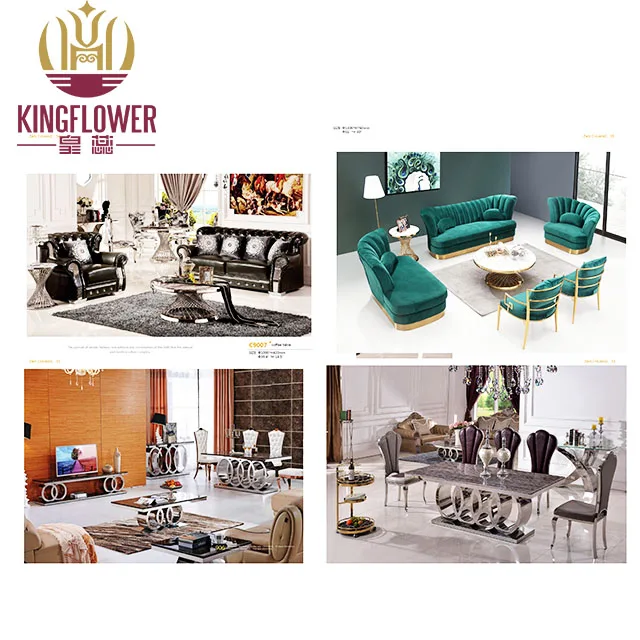 
High quality American stainless steel sofa modern design sofa chair set 