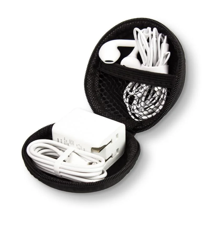 
Round Beautiful Mini EVA Waterproof and Shockproof Portable Eva Hard Earphone Case 