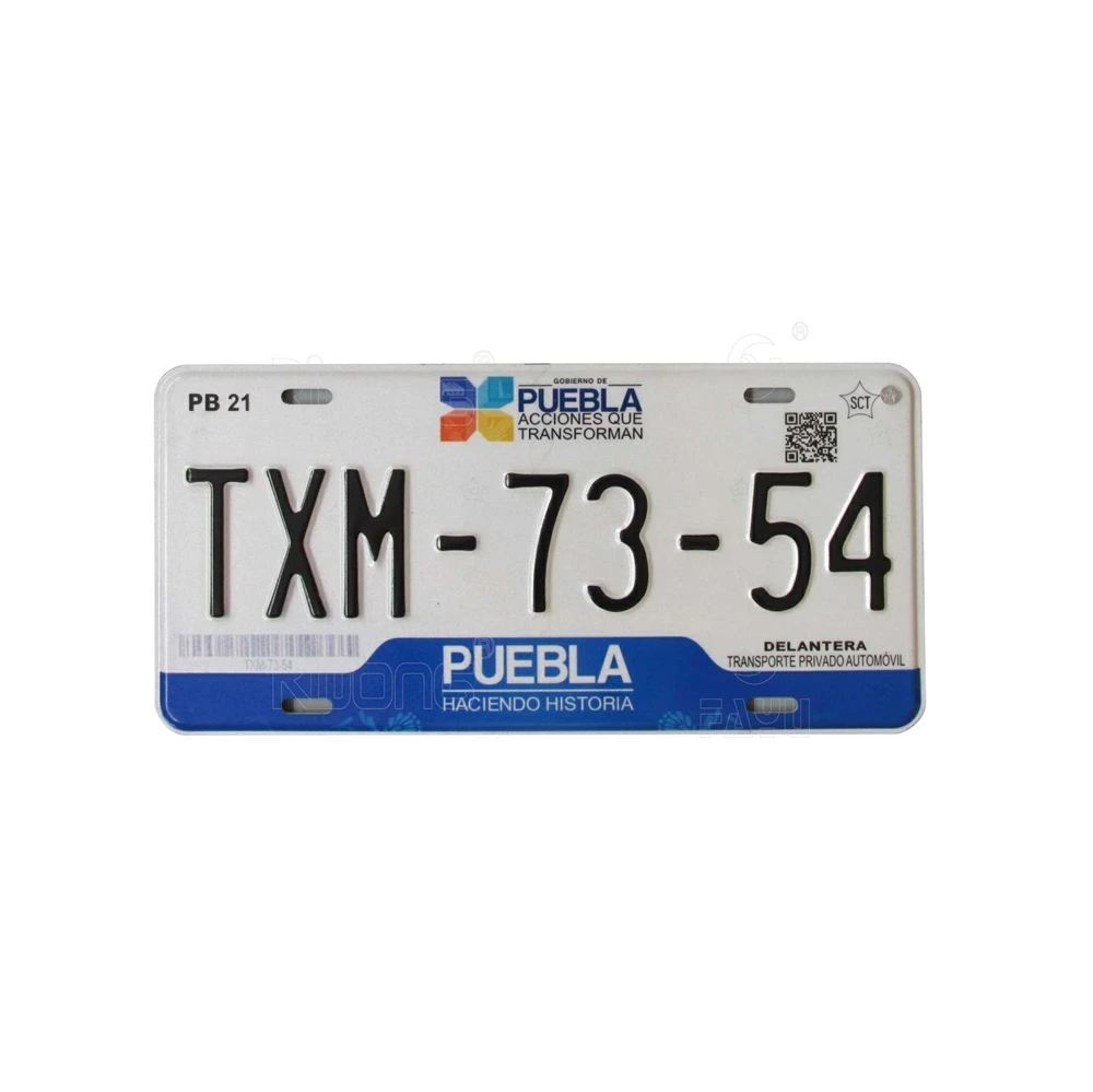 Central America license number plate for vehicle