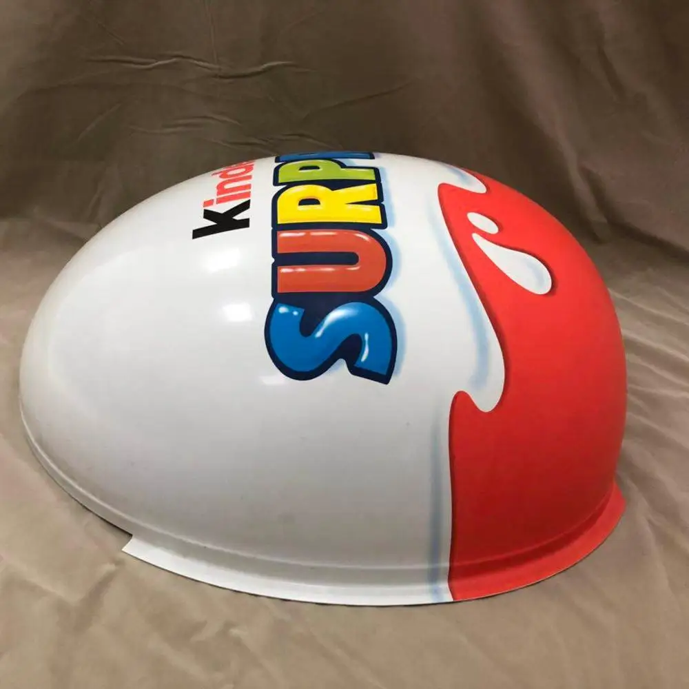 Custom vacuum formed plastic egg shape display