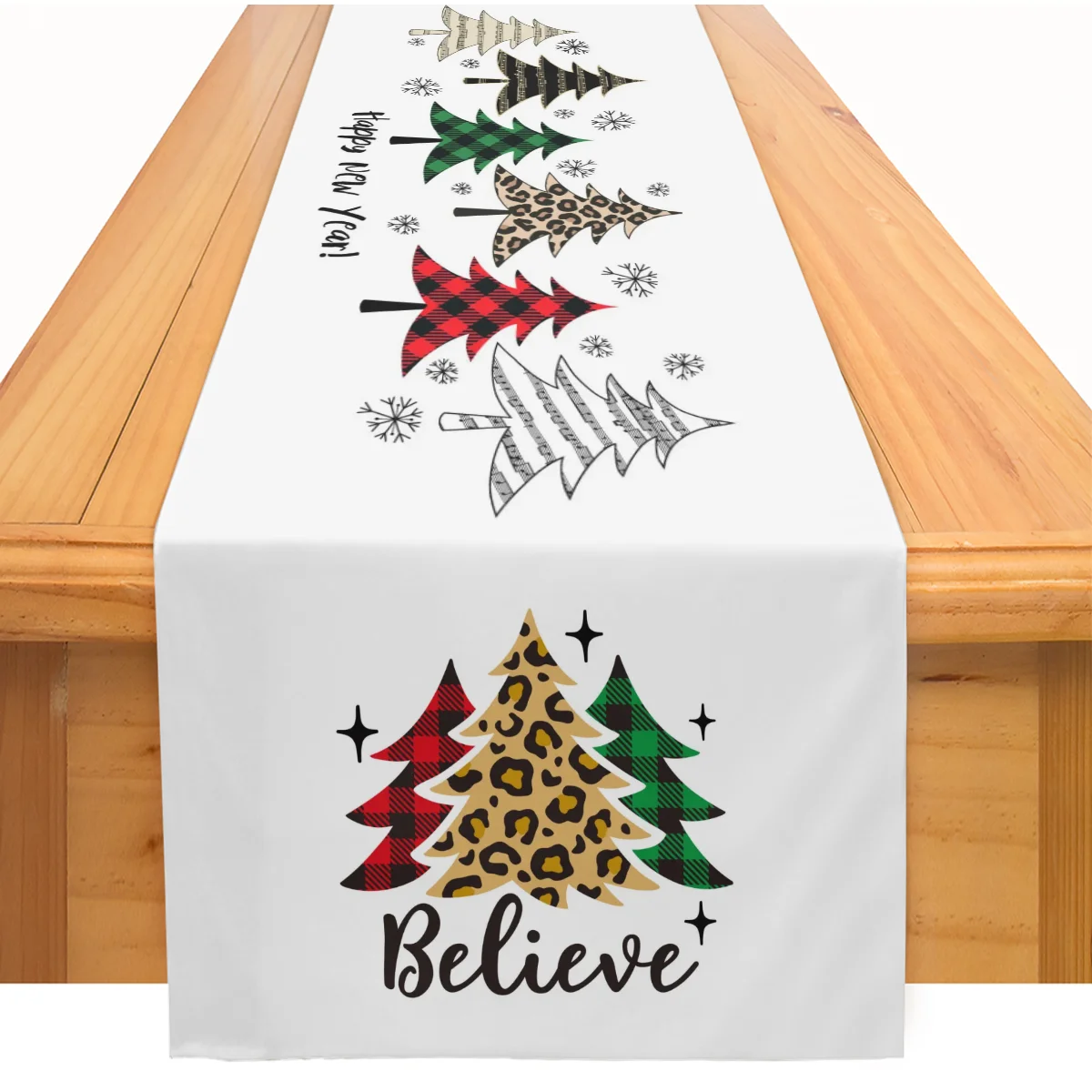 Wholesale Table Runner Woven Snowflake Custom Christmas Table Runner European-style Decorative Tablecloth Polyester Printed