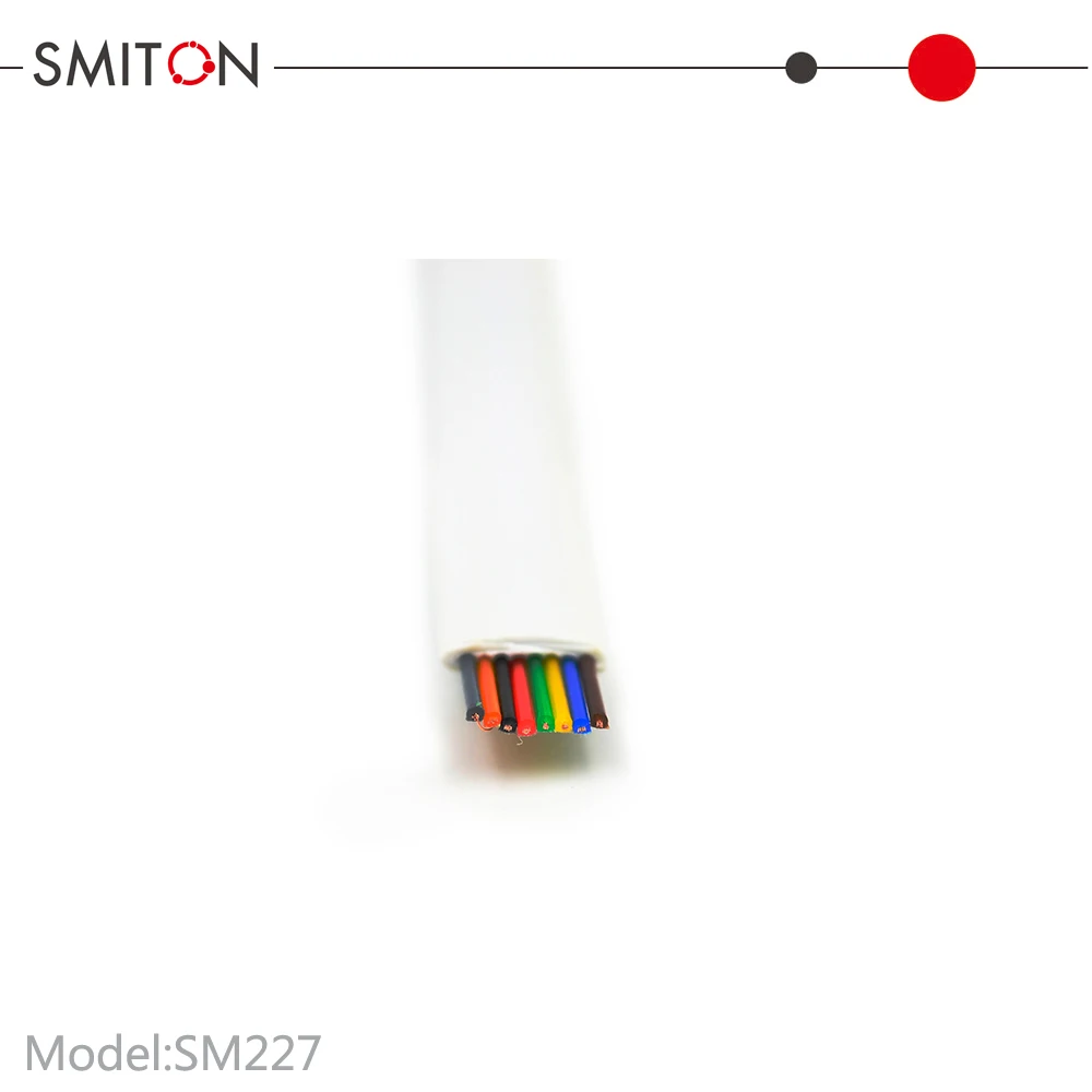 RJ45 8p8c 30/28/26AWG Copper Wire 8 Core Telephone Flat Cable 8C