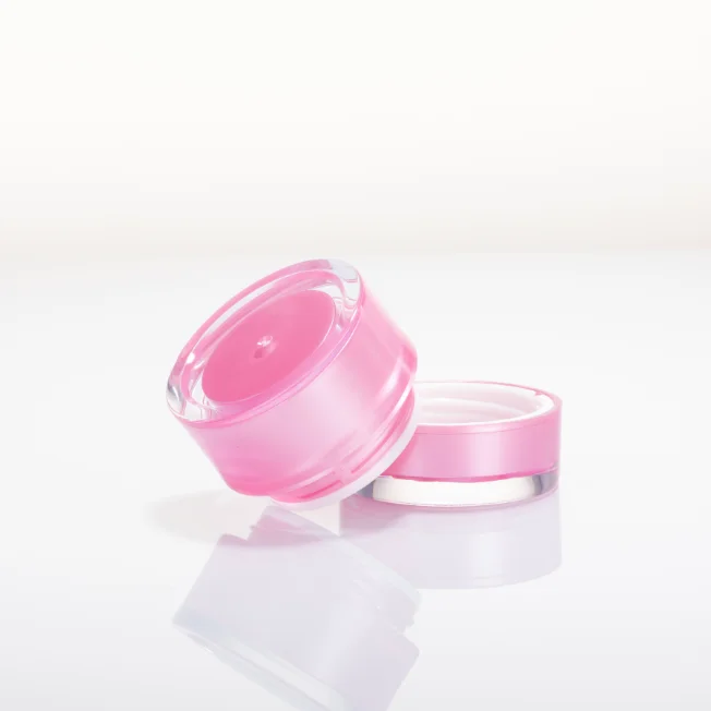 
Wholesale Cosmetic Packaging 10g 20g 30g Cosmetic plastic cream jar round skin care product jars with rose cap CYT19010-G2 