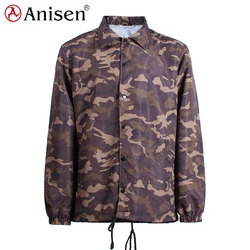 2021 new style Chinese factory spring coaches jacket men 100% nylon waterproof camo jacket