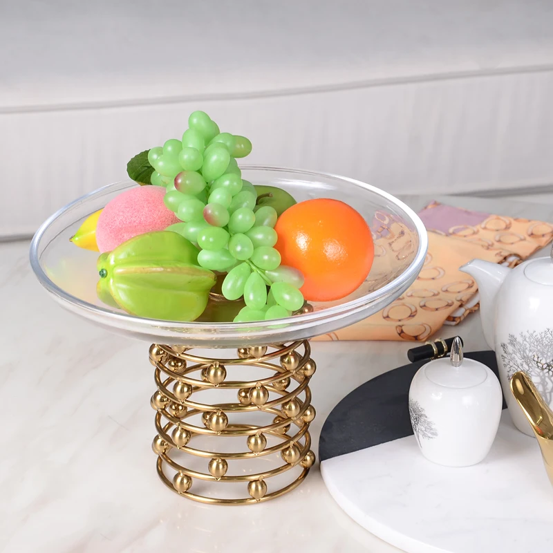 Nordic glass fruit bowl products home decor for home decoration garden gold plating