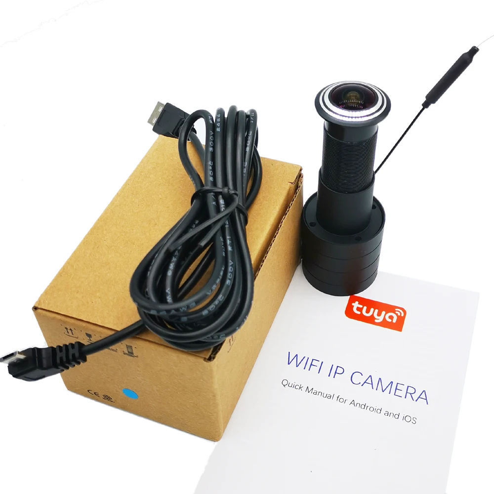 Tuya Google Door Camera WiFi Eye Hole HQCAM Video Security Alexa Support Wireless Smartlife Smart Home 1080P HD CCTV Support NVR