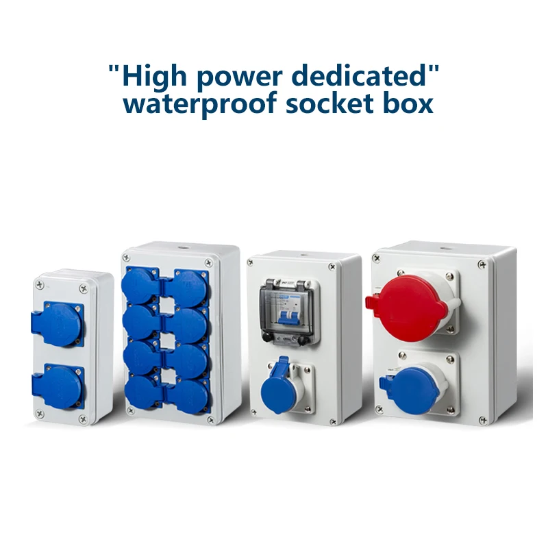 IP67 waterproof, dustproof, flame-retardant industrial socket box, MXB 4P 100A +Five hole industrial explosion-proof socket