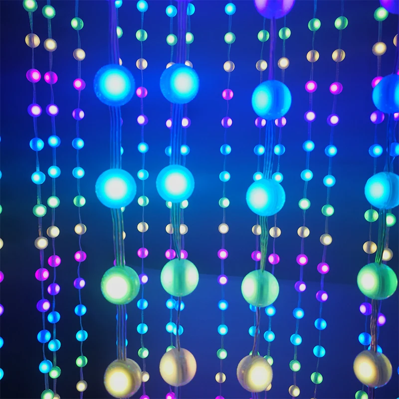Diameter 20mm IP65 LED Curtain Light Mardix Disco Light Dance Hanging LED Ball DMX 3D Pixel Ball Party Club Lighting Decoration