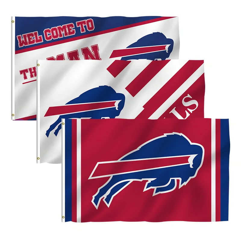In Stock All  Football Team Flag 3x5ft High Quality Custom Design Dallas Buffalo Bills  Banner 100% Polyester Sports Nfl Flag