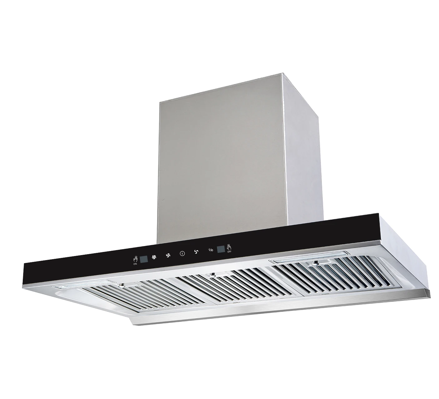 T type range hood chimney touch control good quality popular 3 speed aluminium filter cooker hood kitchen appliance
