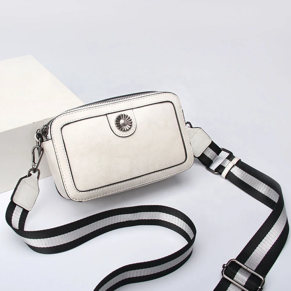 Квадратная сумка через плечо из натуральной воловьей кожи, маленький саквояж кросс-боди, женская сумочка для камеры на ремне