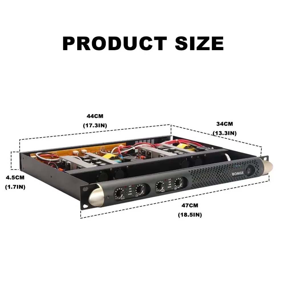 KYYSLB 4*1200W Professional Digital Amplifier High-power Pure Rear Stage KTV Stage D-Class Sound Equipment/Amplifiers/Speakers