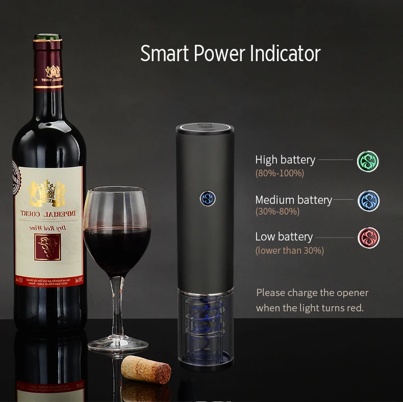 Smart Home Products Mini Rechargeable Electric Wine Bottle Opener Portable Wine Corkscrew with Company Logo