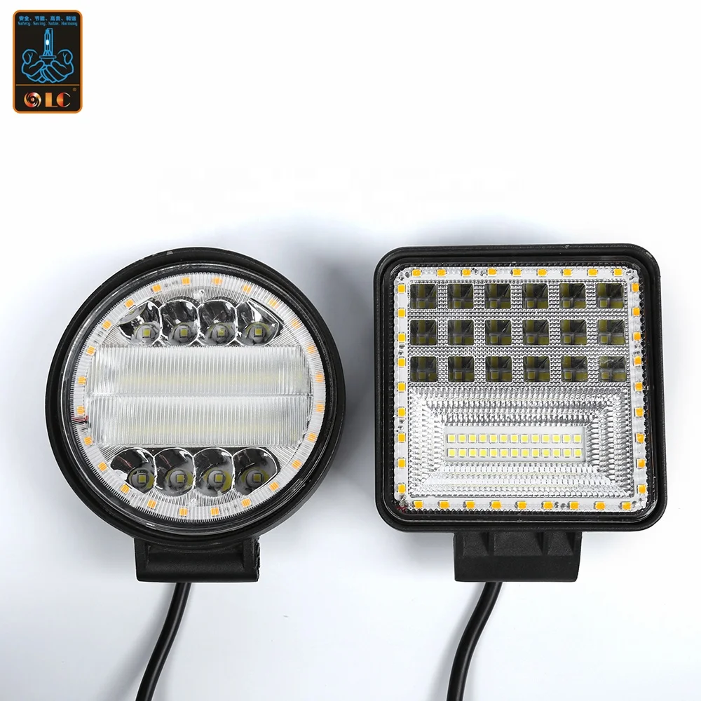LC 12V 24V 62w super bright square emergency truck offroad car led work light