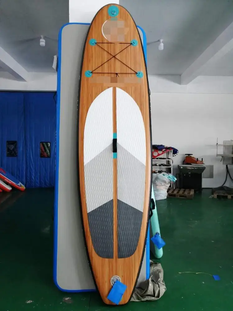  Высокая плотность Дерево Бамбук зерно двойной слой Drop Stitch Sup